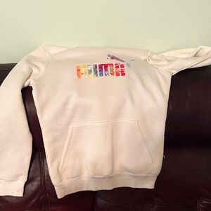 Puma Off-White Hoodie with Colorful Logo